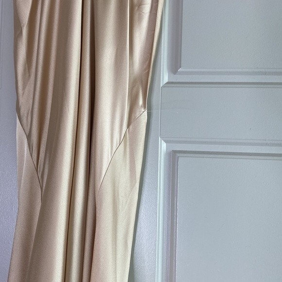 Show Me Your Mumu Champagne Jasmine Midi Halter Dress M - Picture 4 of 12